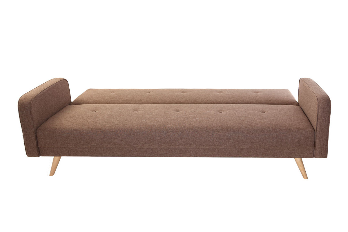 Divano convertibile 3 posti design scandinavo camel ULLA