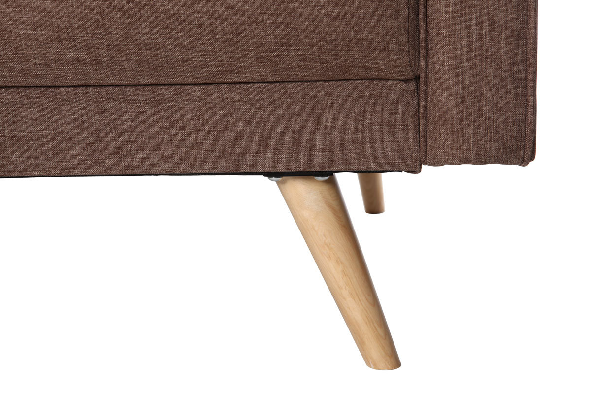 Divano convertibile 3 posti design scandinavo camel ULLA