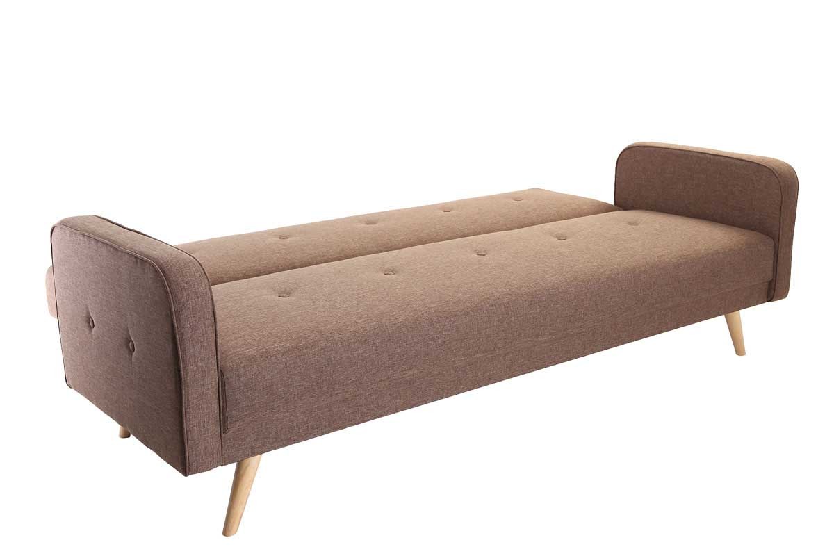 Divano convertibile 3 posti design scandinavo camel ULLA