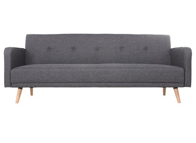 Divano convertibile 3 posti design scandinavo grigio scuro ULLA - Divano convertibile 3 posti design scandinavo grigio scuro ULLA