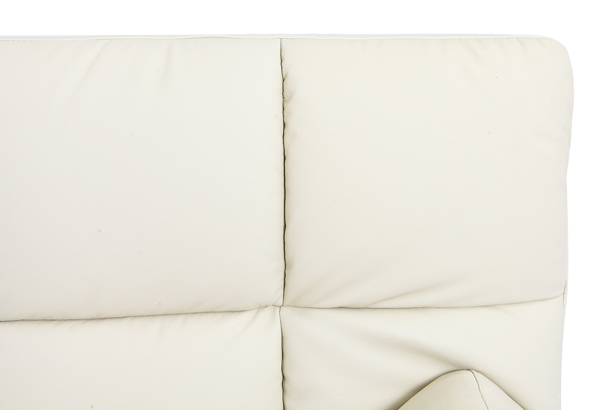 Divano convertibile 3 posti MANHATTAN beige - pelle