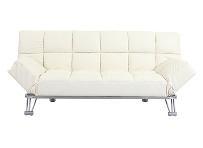 Divano convertibile 3 posti MANHATTAN bianco antico- pelle - Divano convertibile 3 posti MANHATTAN bianco antico- pelle