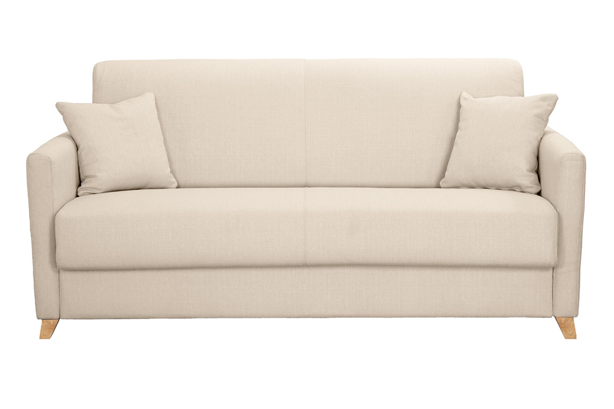Divano convertibile 3 posti scandinavo beige SKANDY