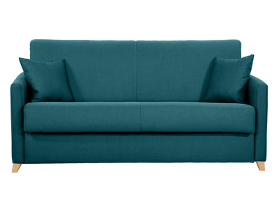 Divano convertibile 3 posti scandinavo blu pavone SKANDY