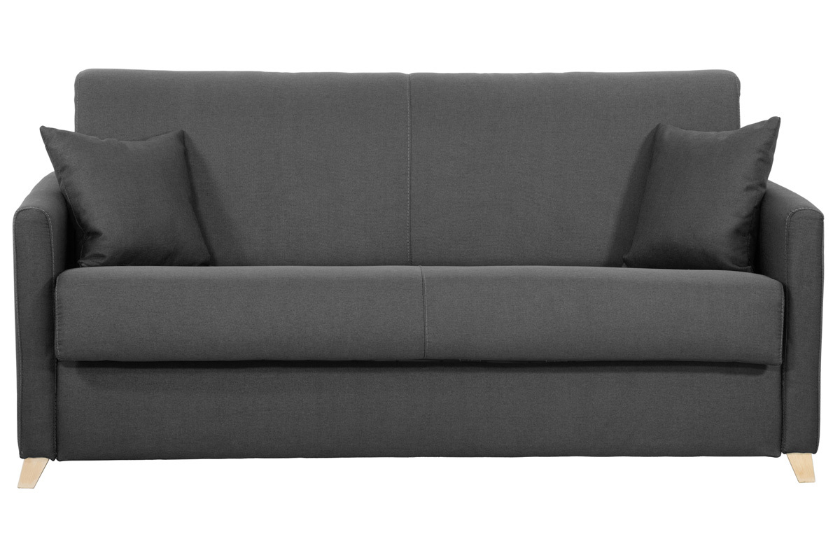 Divano convertibile 3 posti scandinavo grigio antracite SKANDY