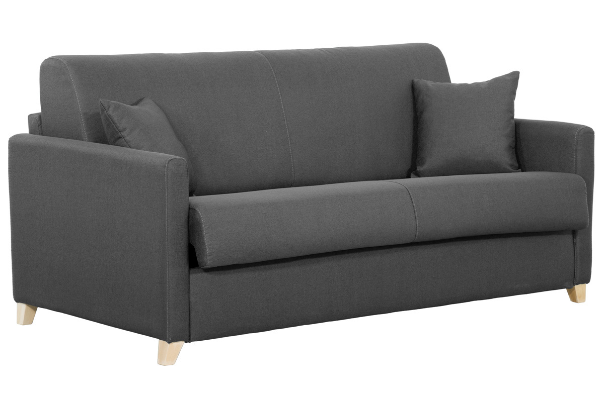 Divano convertibile 3 posti scandinavo grigio antracite SKANDY