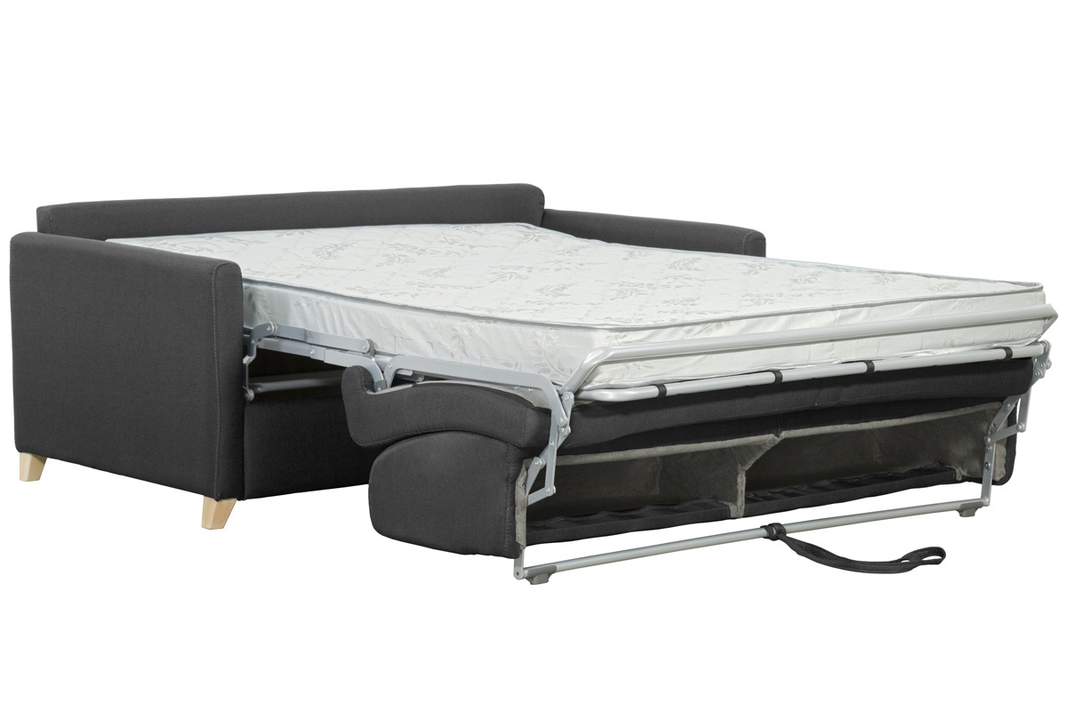 Divano convertibile 3 posti scandinavo grigio antracite SKANDY