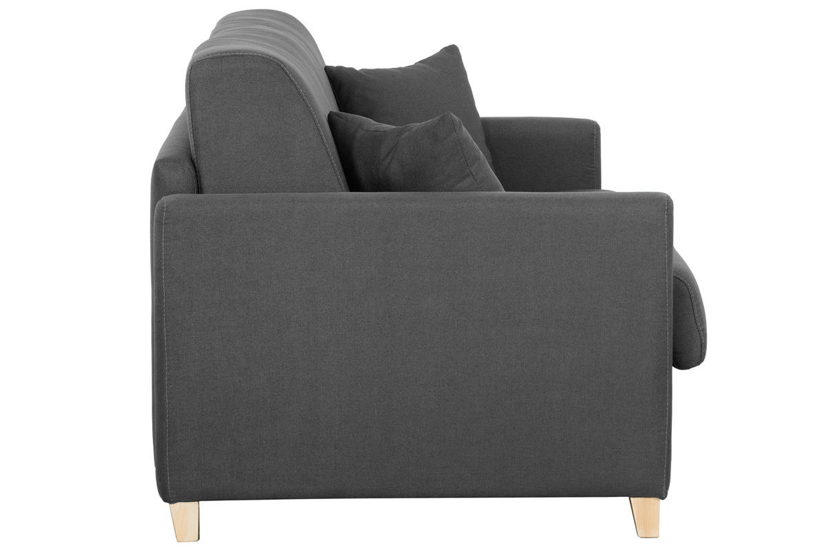 Divano convertibile 3 posti scandinavo grigio antracite SKANDY