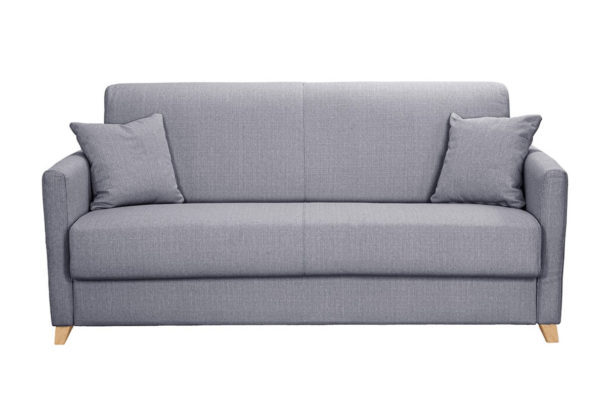 Divano convertibile 3 posti scandinavo grigio perla SKANDY