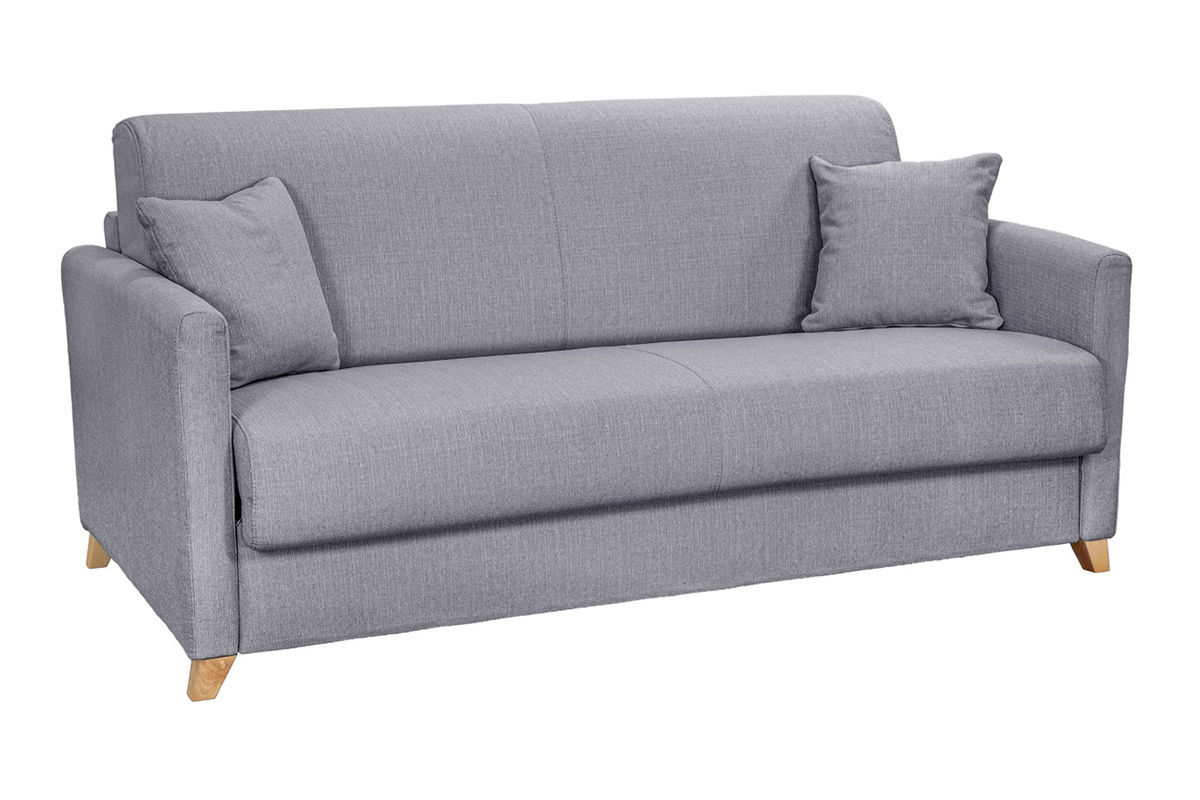 Divano convertibile 3 posti scandinavo grigio perla SKANDY