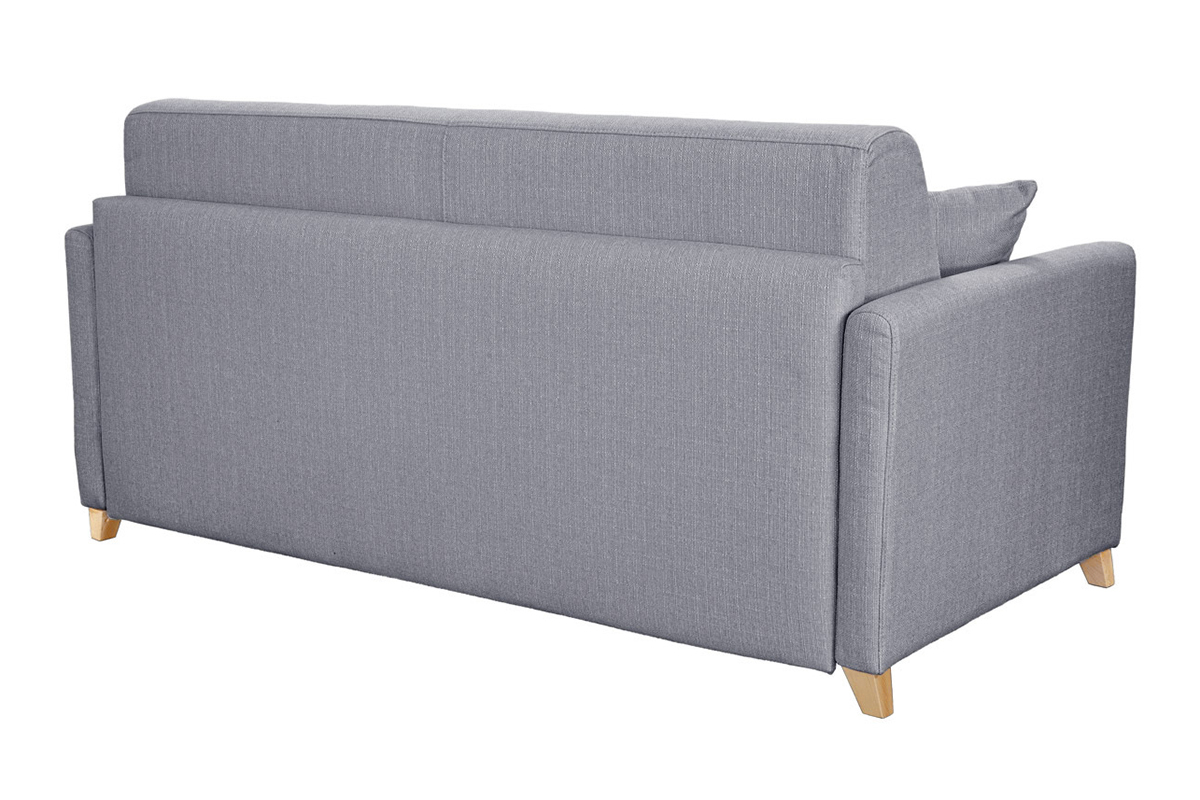 Divano convertibile 3 posti scandinavo grigio perla SKANDY