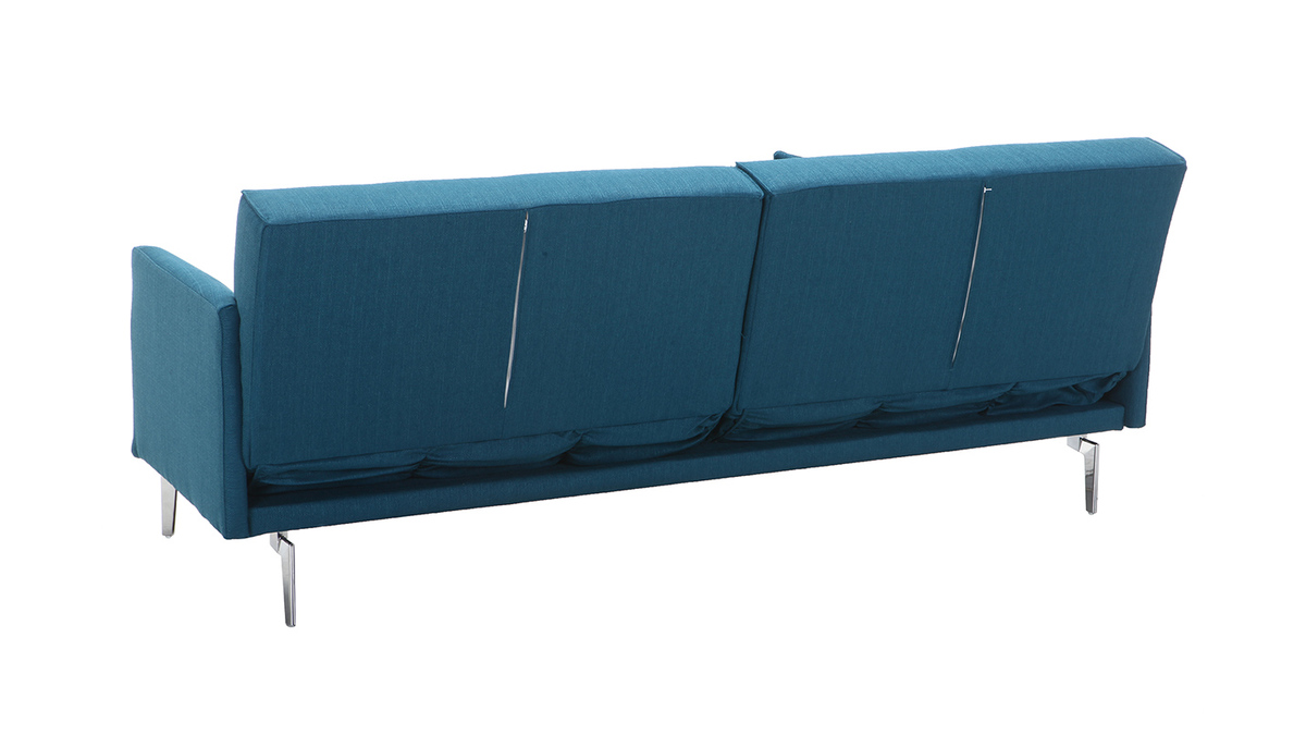 Divano convertibile design 3 posti blu anatra ELIN