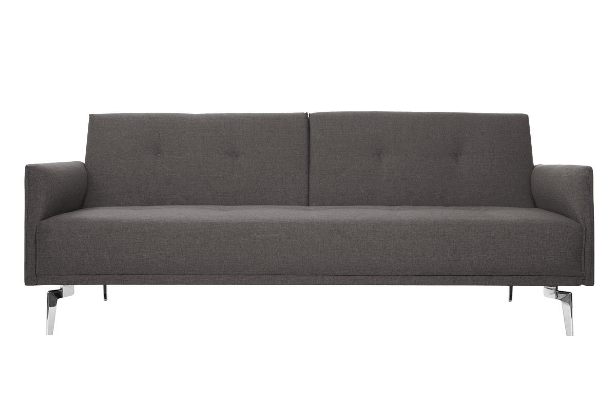 Divano convertibile design 3 posti grigio chiaro ELIN