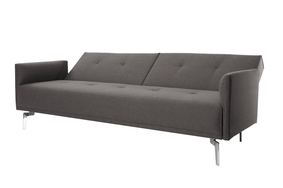 Divano convertibile design 3 posti grigio chiaro ELIN