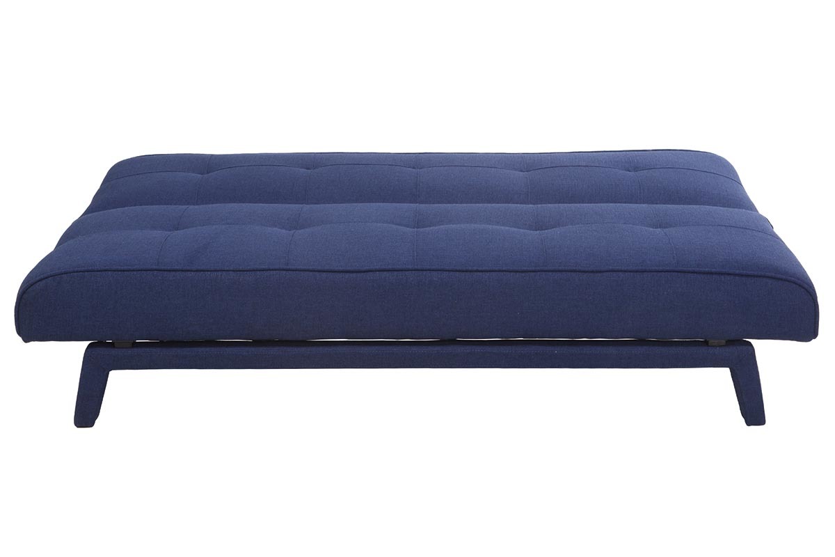 Divano convertibile design 3 posti tessuto blu scuro BUCK