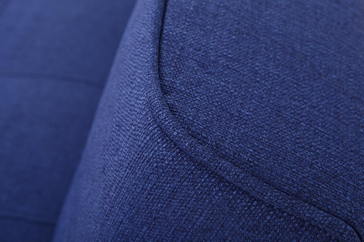 Divano convertibile design 3 posti tessuto blu scuro BUCK