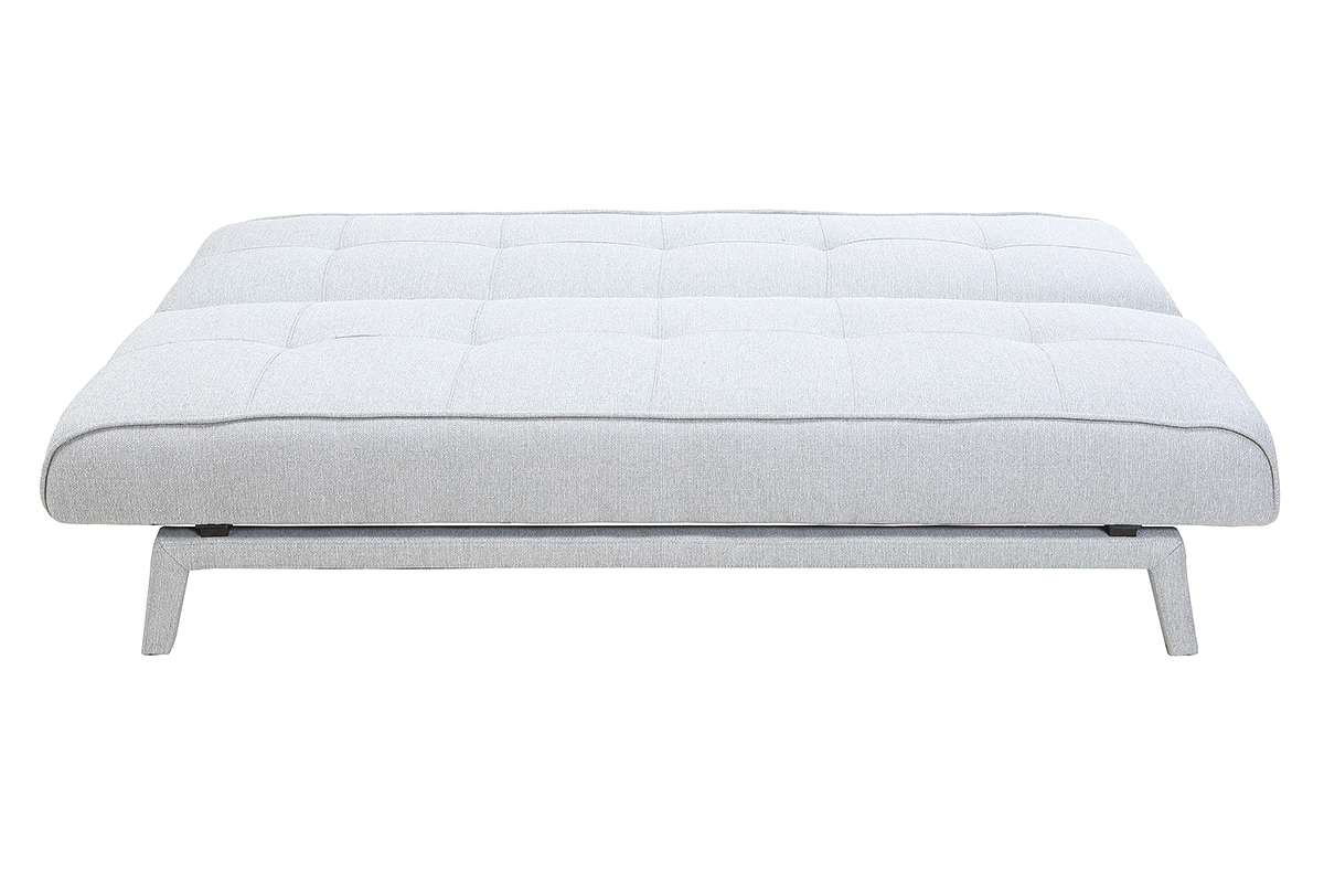 Divano convertibile design 3 posti tessuto grigio chiaro BUCK