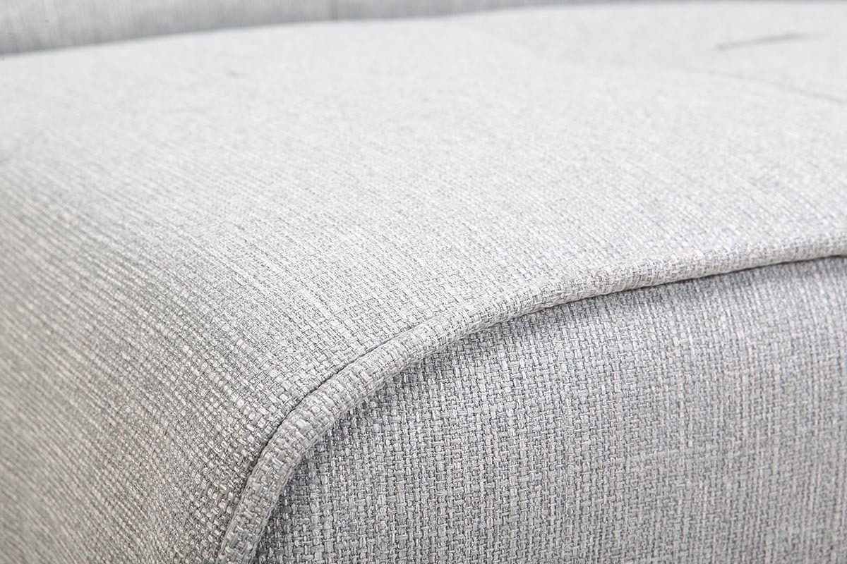 Divano convertibile design 3 posti tessuto grigio chiaro BUCK