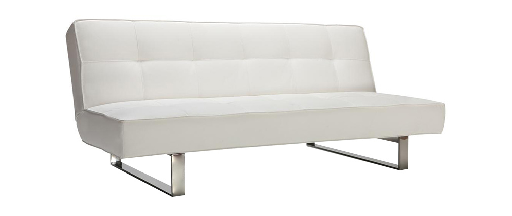 Divano convertibile design bianco charleston miliboo