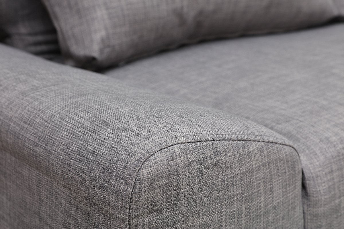 Divano convertibile design grigio chiaro TULSA