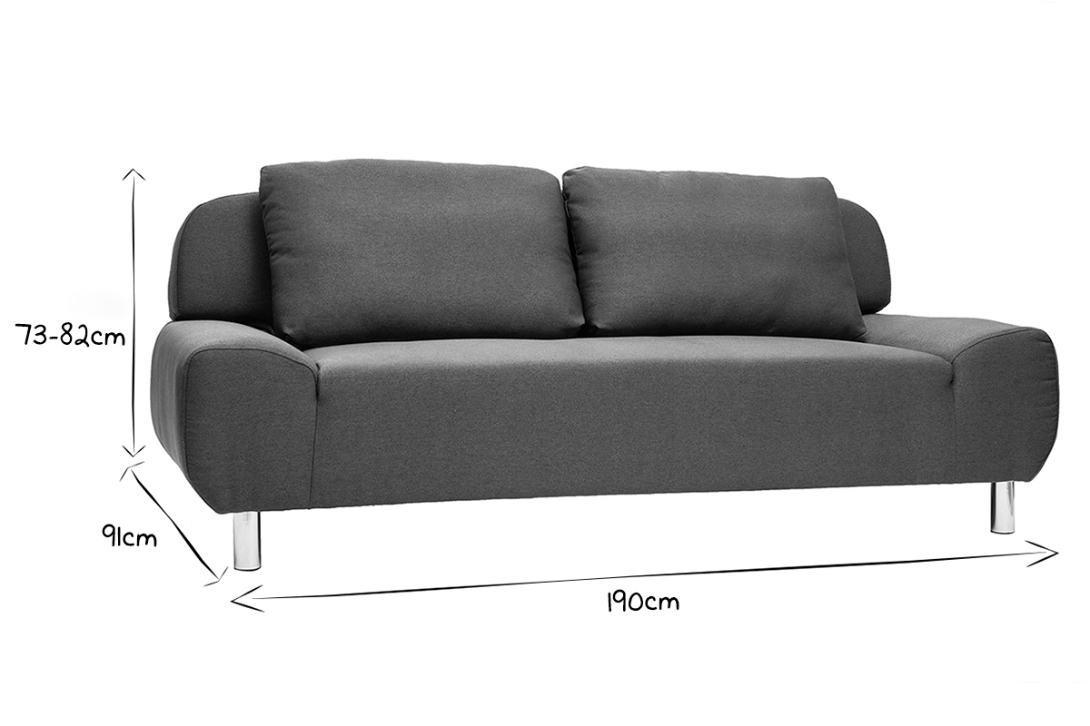 Divano convertibile design grigio chiaro TULSA