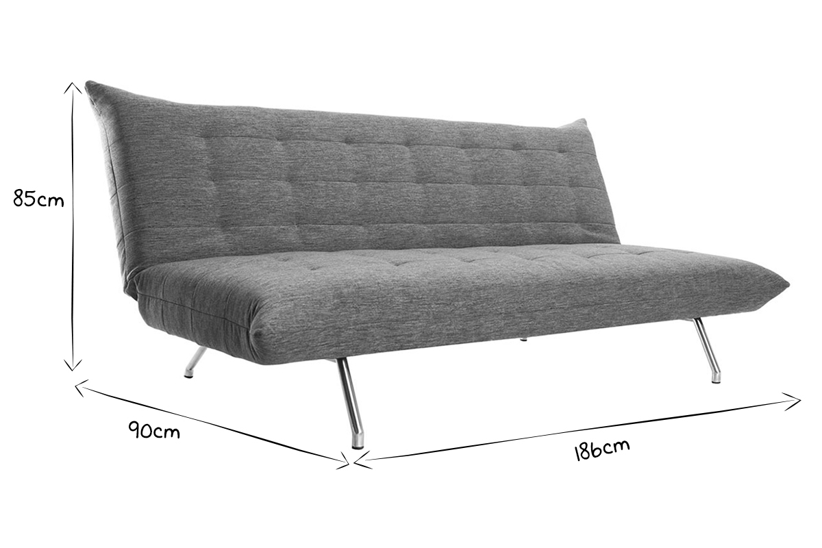 Divano convertibile design grigio scuro OVE