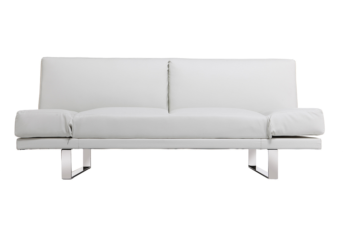 Divano convertibile design PU bianco ATLANTA