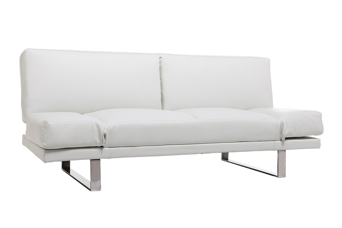 Divano convertibile design PU bianco ATLANTA