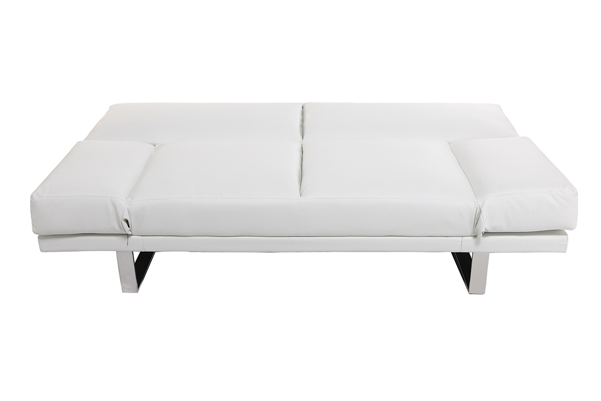 Divano convertibile design PU bianco ATLANTA