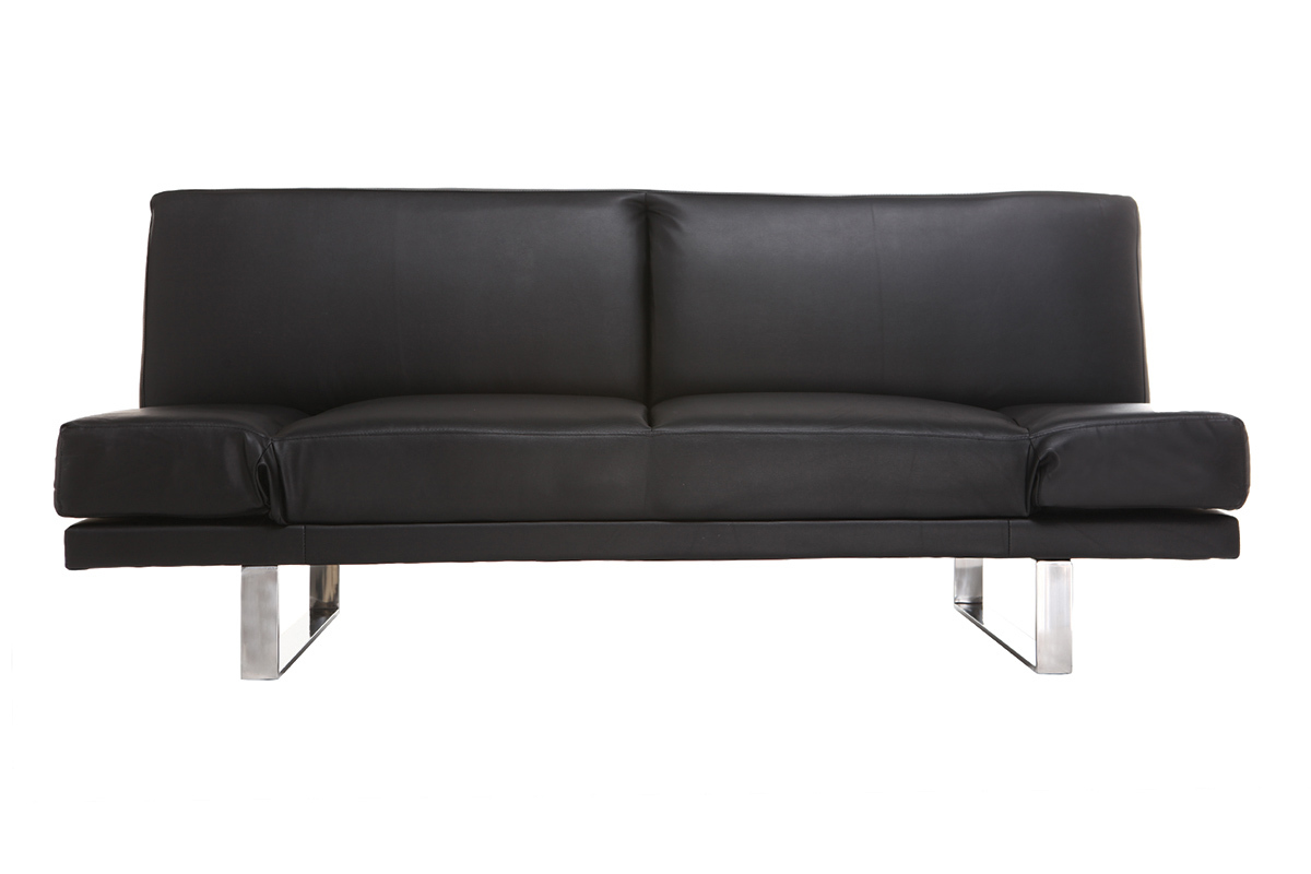 Divano convertibile design PU nero ATLANTA