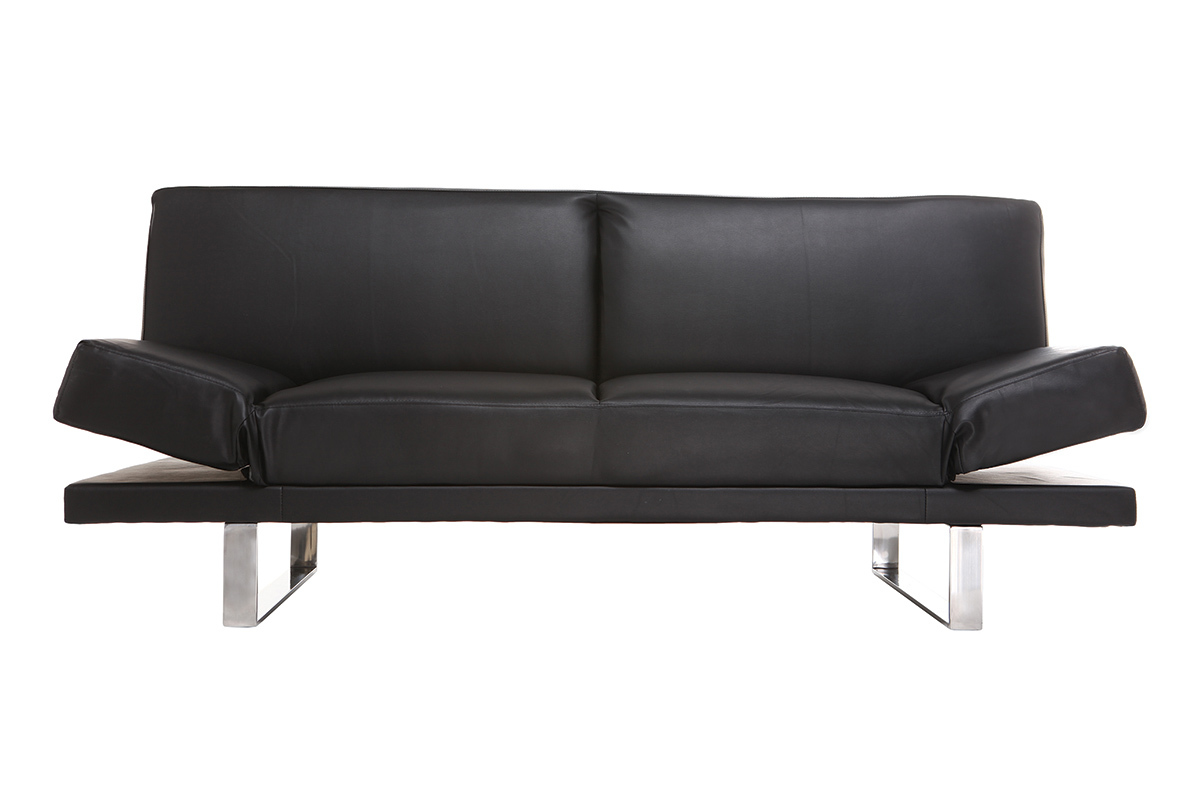 Divano convertibile design PU nero ATLANTA