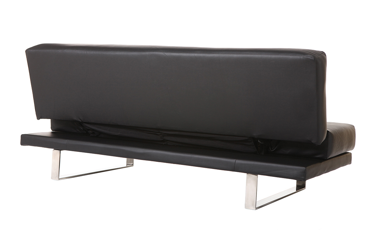 Divano convertibile design PU nero ATLANTA
