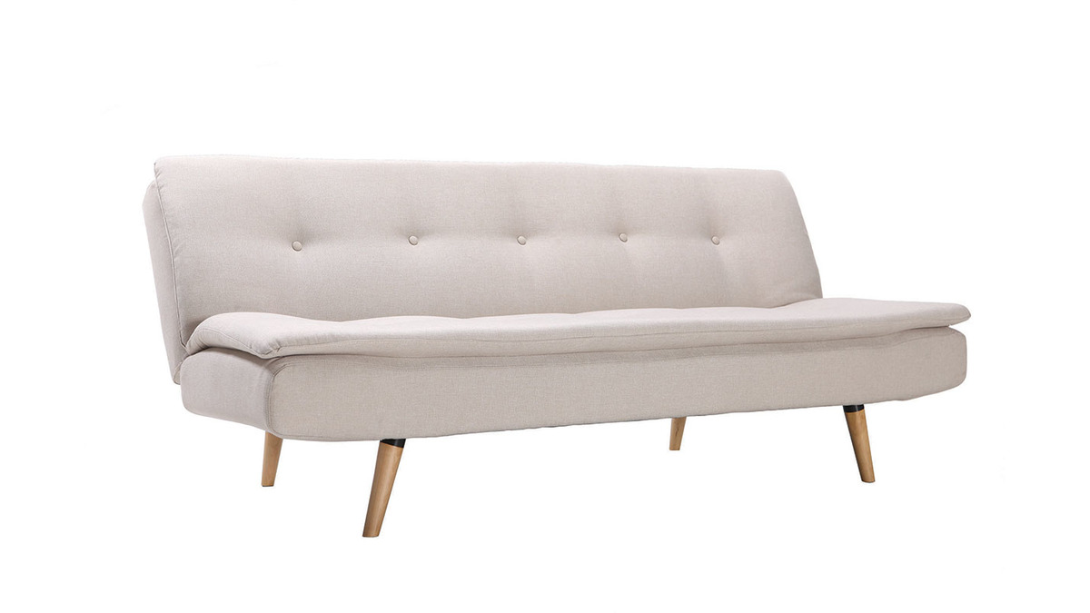 Divano convertibile design scandinavo 3 posti bianco SENSO