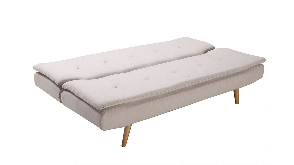 Divano convertibile design scandinavo 3 posti bianco SENSO