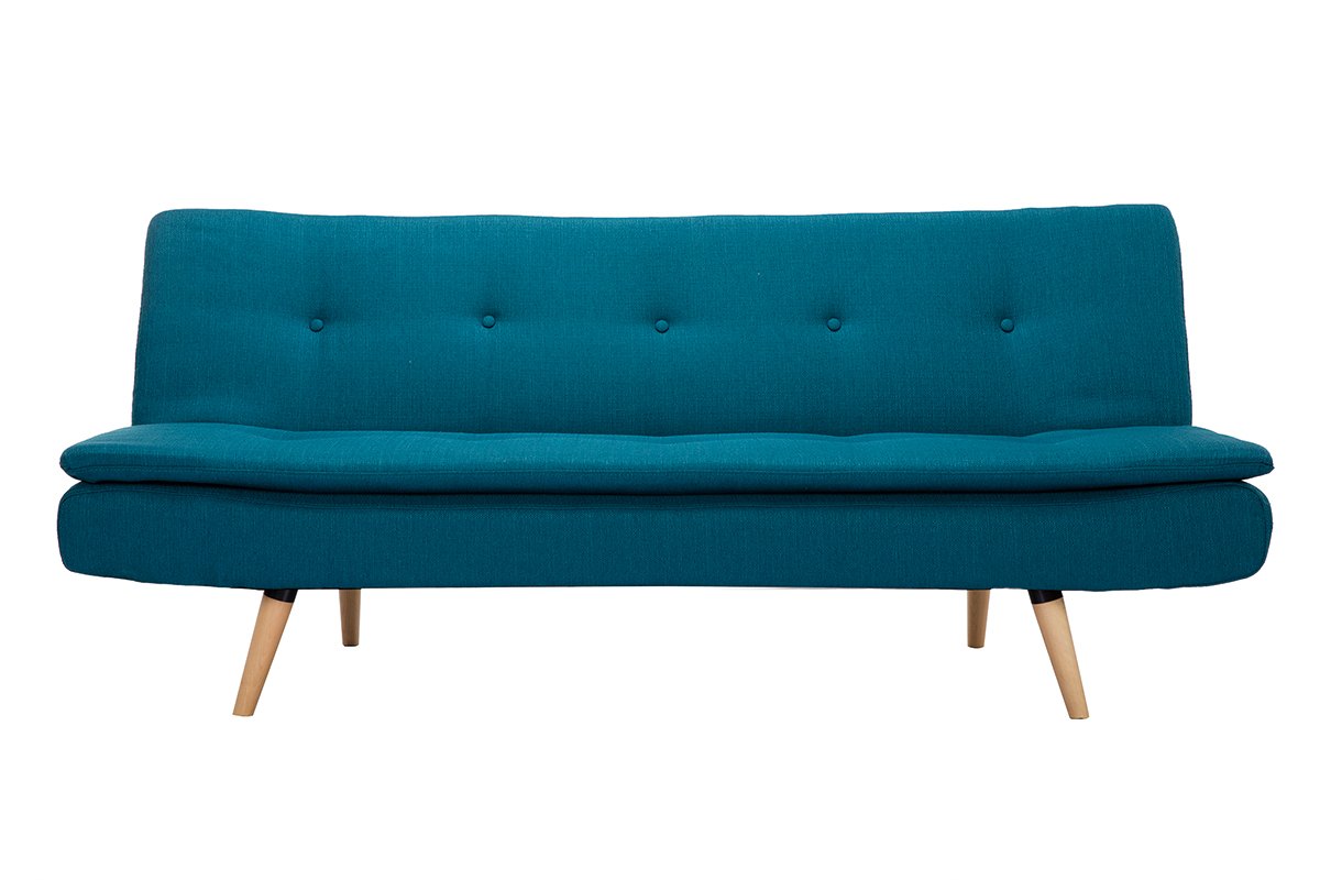 Divano convertibile design scandinavo 3 posti blu anatra SENSO