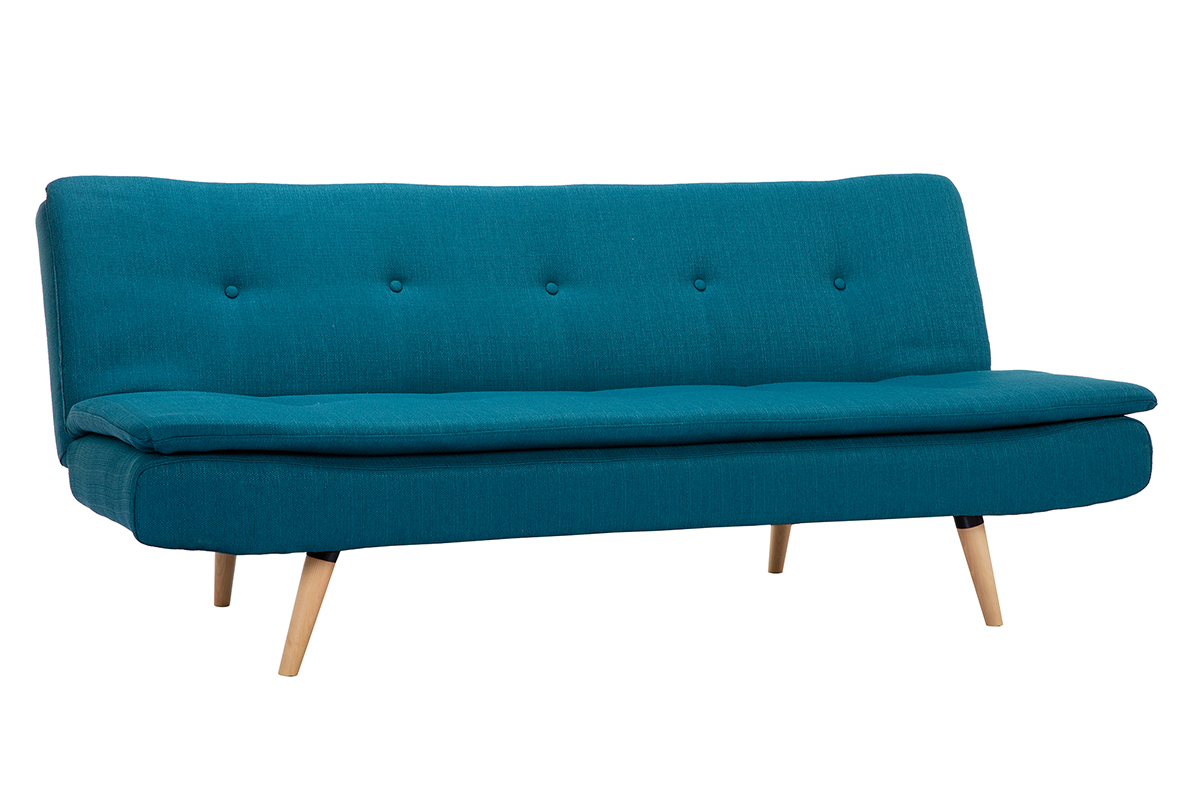 Divano convertibile design scandinavo 3 posti blu anatra SENSO