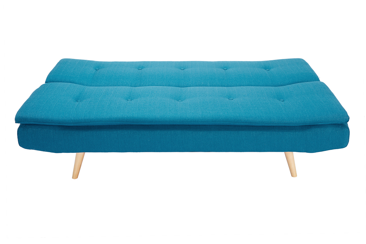 Divano convertibile design scandinavo 3 posti blu anatra SENSO