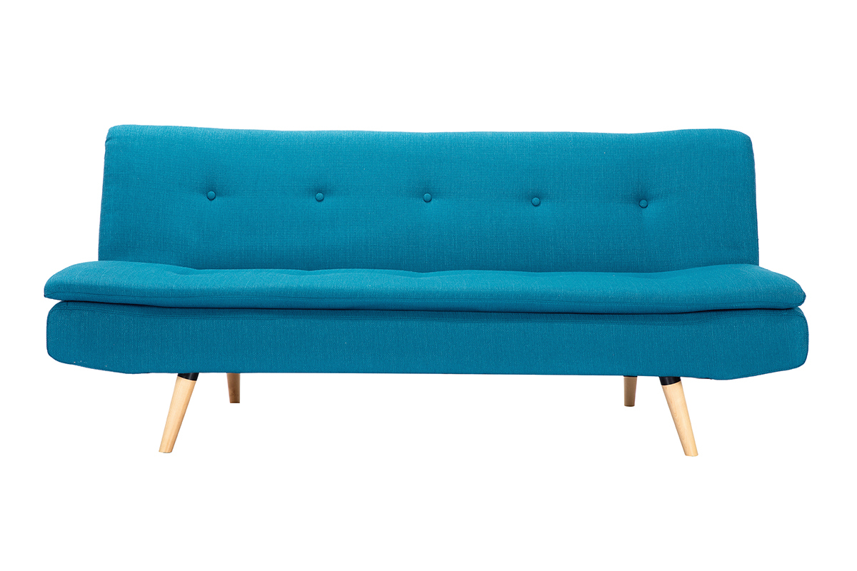 Divano convertibile design scandinavo 3 posti blu anatra SENSO