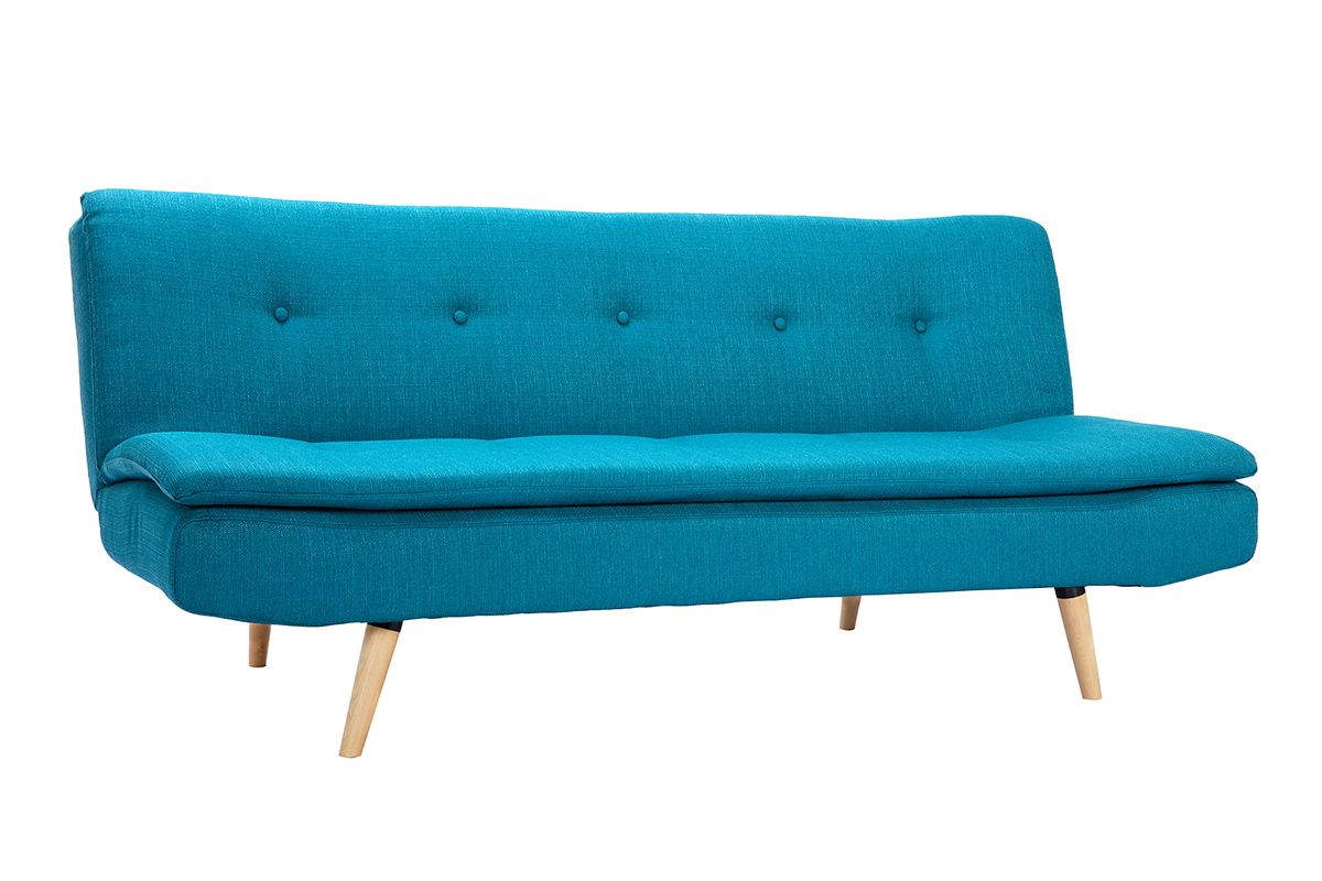 Divano convertibile design scandinavo 3 posti blu anatra SENSO