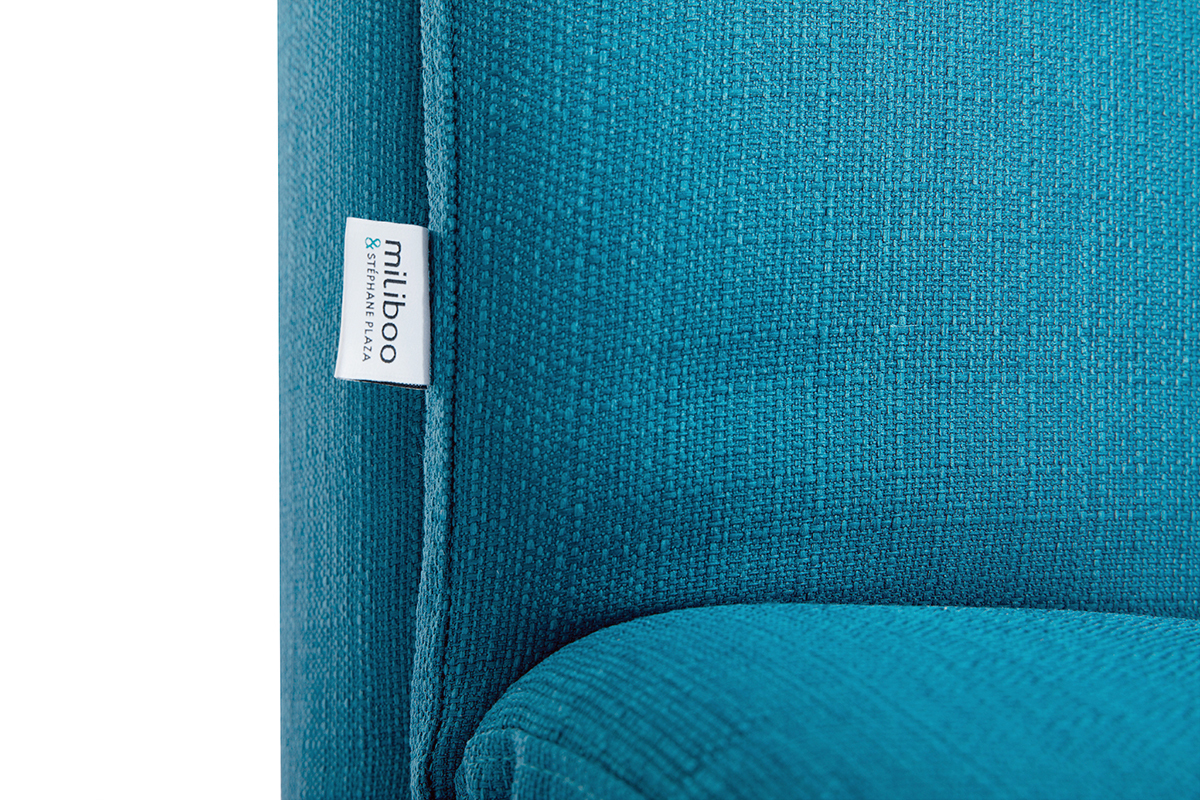 Divano convertibile design scandinavo 3 posti blu anatra SENSO