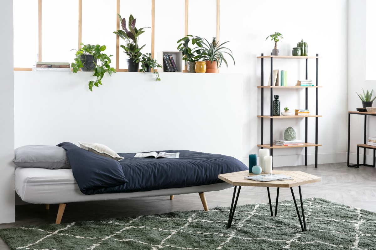Divano convertibile design scandinavo 3 posti giallo SENSO