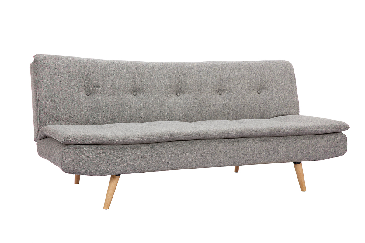 Divano convertibile design scandinavo 3 posti grigio chiaro SENSO
