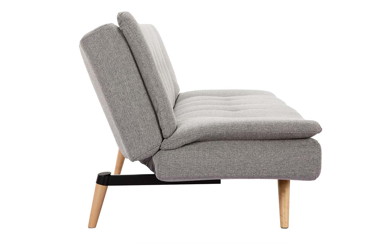 Divano convertibile design scandinavo 3 posti grigio chiaro SENSO