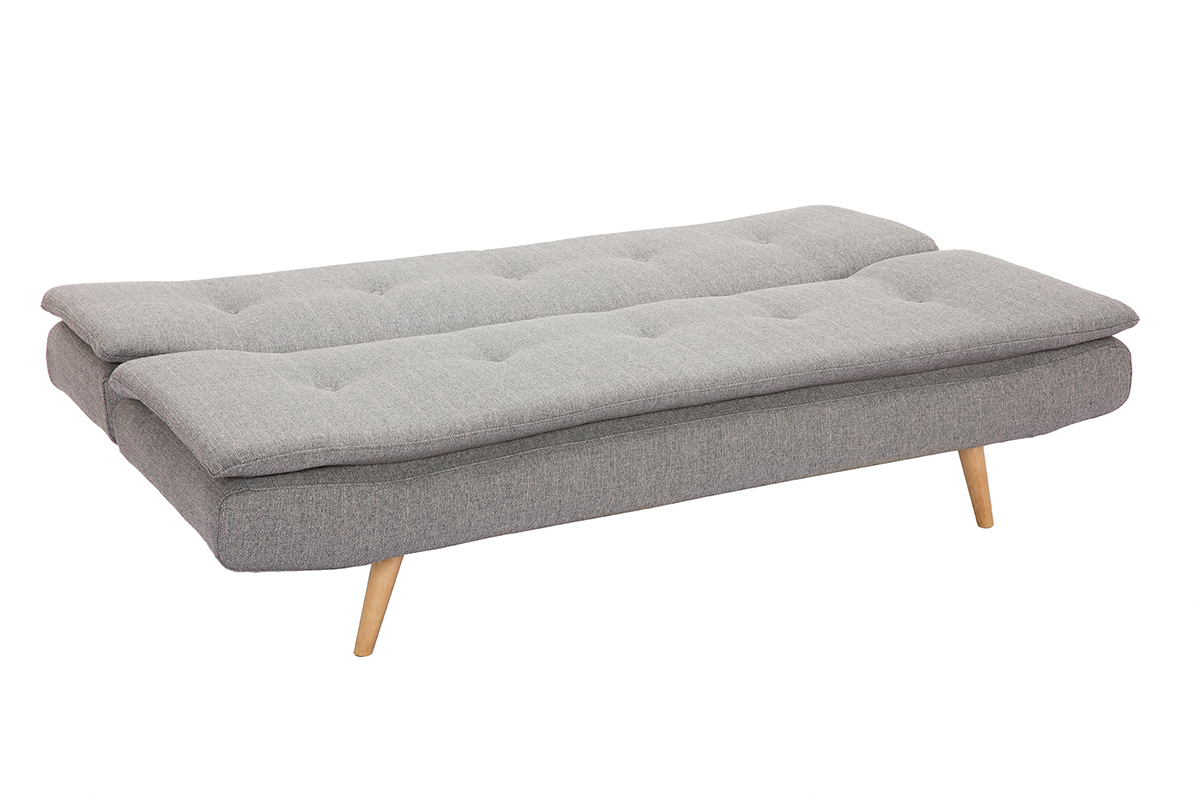 Divano convertibile design scandinavo 3 posti grigio chiaro SENSO