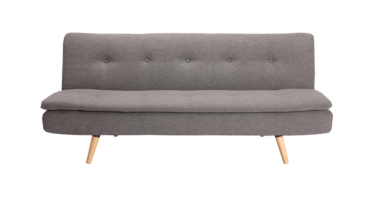 Divano convertibile design scandinavo 3 posti grigio scuro SENSO