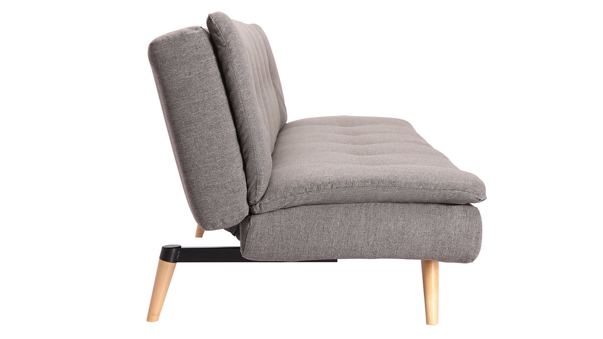 Divano convertibile design scandinavo 3 posti grigio scuro SENSO