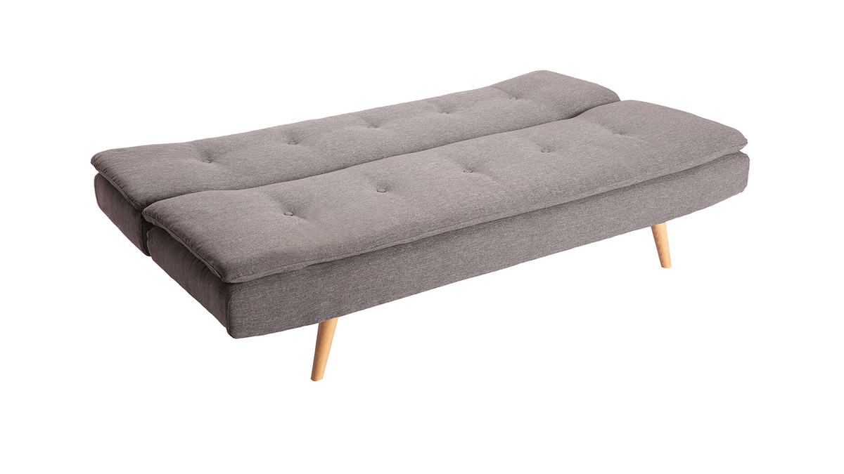 Divano convertibile design scandinavo 3 posti grigio scuro SENSO