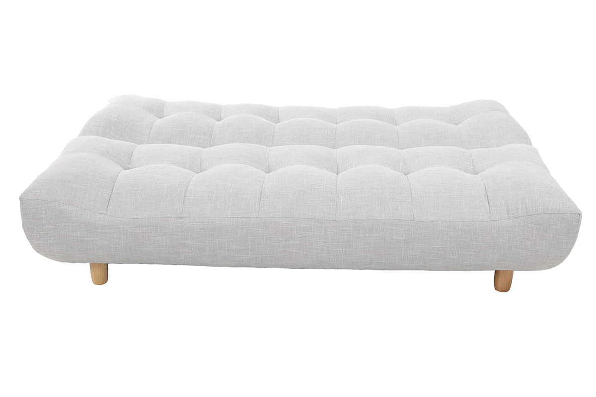 Divano convertibile design scandinavo grigio e quercia YUMI