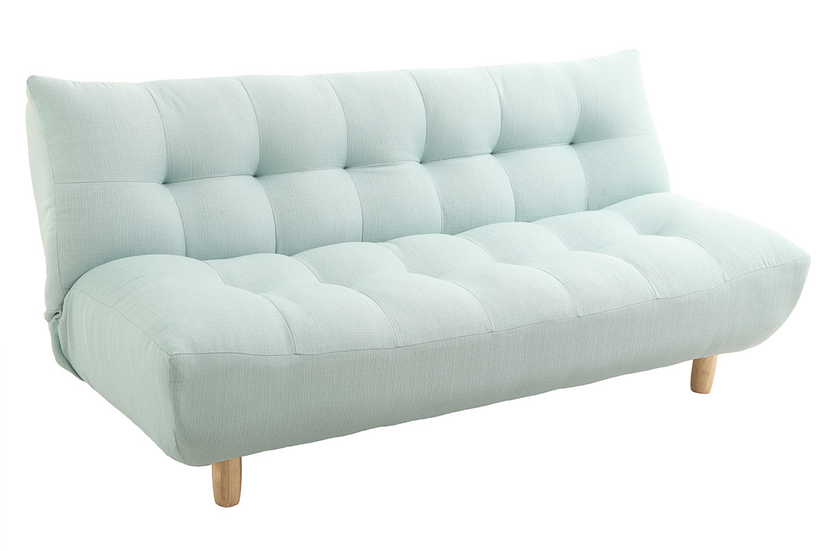 Divano convertibile design scandinavo verde acqua YUMI