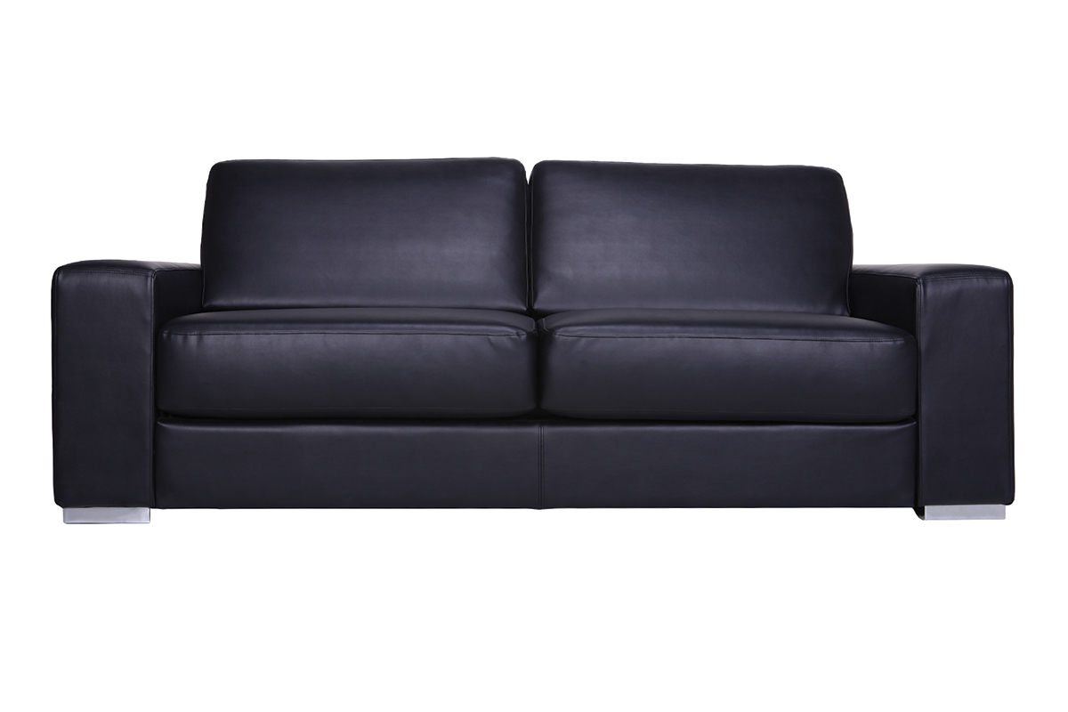 Divano convertibile rapido 3 posti nero vintage STRATFORD